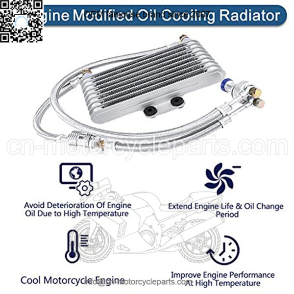 Aluminum Motorcycle Engine Oil Cooler Radiator Kits modified for CB CG Engine - Image 2