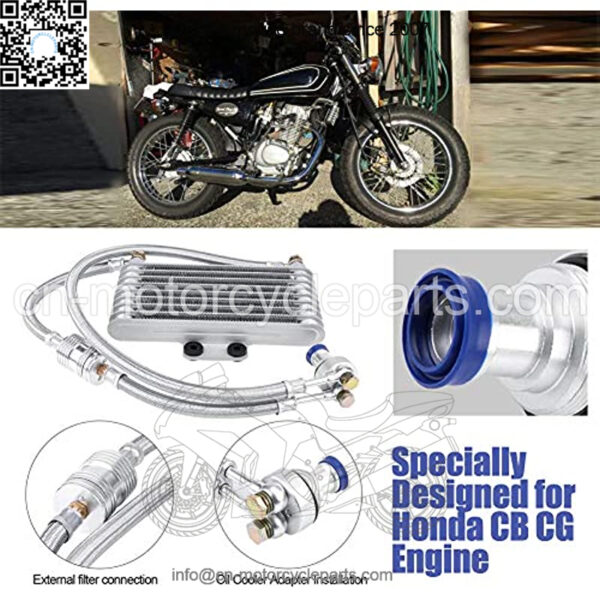 Aluminum Motorcycle Engine Oil Cooler Radiator Kits modified for CB CG Engine - Image 3