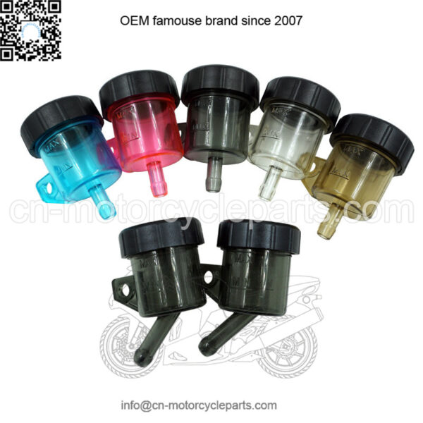 Motorcycle modified accessories off-road vehicle large displacement direct push pump color transparent oil cup brake pump modified oil pot