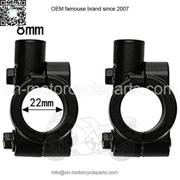8MM 7/8" Handlebar Mirror Mount Clamp Aluminum Motorcycle Handlebar Rearview Side Mirrors Adapter Holder Clamp