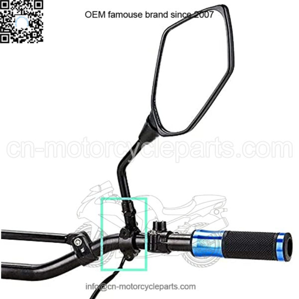 8MM 7/8" Handlebar Mirror Mount Clamp Aluminum Motorcycle Handlebar Rearview Side Mirrors Adapter Holder Clamp - Image 5
