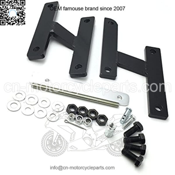 MT264-002- Motorcycle 5.5" Forward Control Extensions Compatible with 1997-2007 VT600C Shadow VLX Black - Image 3