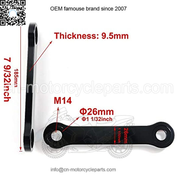 CNC Lowering Links Fit for KLR650 2008 2009 2010 2011-2016 2017 2018, Motorcycle Lowering Drop Links for KLR650 2018 2017 2016 CNC Aluminum Alloy - Image 3