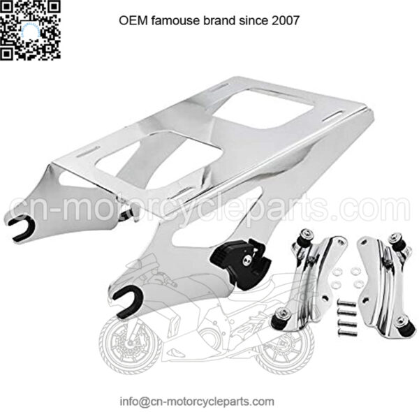 Chrome Two-Up Tour Pack Pak Mounting Luggage Rack Detachable    4 Point Docking Hardware Kit Compatible with Harley Touring Road King Electra Road Street Glide 2014-2021
