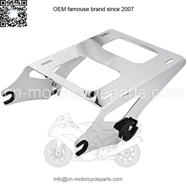 Chrome Two-Up Tour Pack Pak Mounting Luggage Rack Detachable    4 Point Docking Hardware Kit Compatible with Harley Touring Road King Electra Road Street Glide 2014-2021 - Image 4