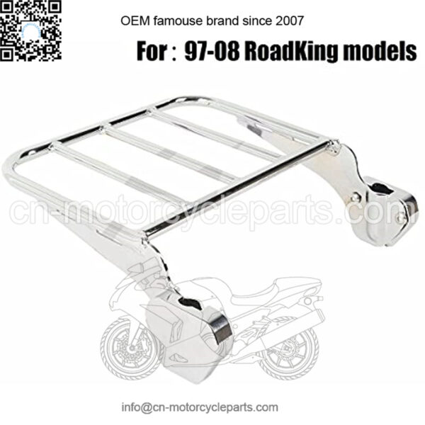 Chromed Rear Fit for harley Luggage Rack motorcycle Fit for harley Road King 97-08 FLHT FLHX FLTR FLHTC