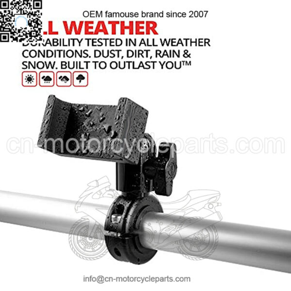 Metal Motorcycle Mount for Phone - by TACKFORM [Enduro Series] - NO Slings Needed. Rock Solid Holder Compatible with Regular and Plus Sized iPhone and Samsung Devices. Industrial Spring Grip - Image 3