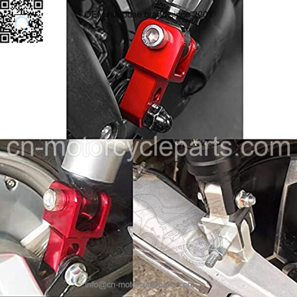 M10 Motorcycle Universal Rear Shock Absorber Riser Heightening Device Pad Black - Image 2