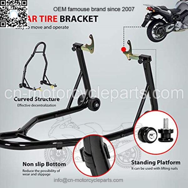 Heavy Duty Motorcycle Rear Wheel Lift Universal Sport Bike Spool Paddock Stand Combo for Suzuki Yamaha Honda Kawasaki - Image 5