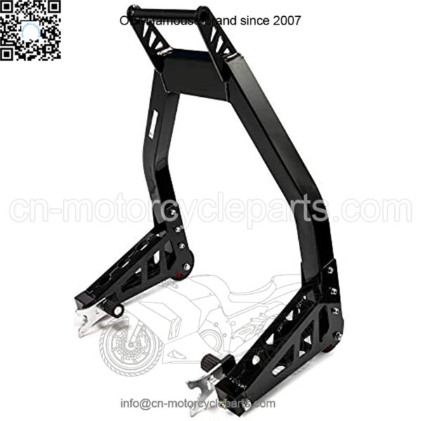 Sport Bike Motorcycle Front & Rear Combo Lift Stands Black Universal Front Wheel Fork & Rear Swingarm Spool Lift Stands Compatible with Most Yamaha Honda Kawasaki Suzuki Ducati BMW - Image 5