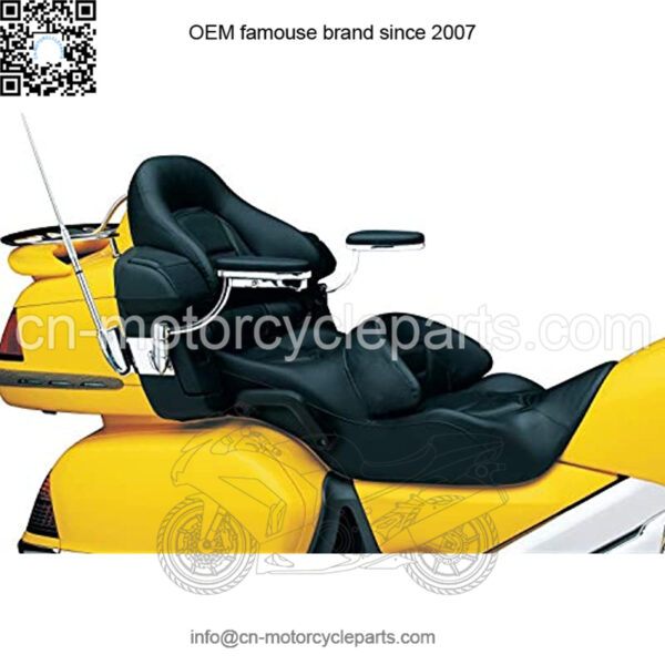 8991 Motorcycle Accessory: Swing-Out Padded Passenger Armrests with Drink/Cup Holder for 2001-17 Honda Gold Wing GL1800 Motorcycles, Chrome - Image 2