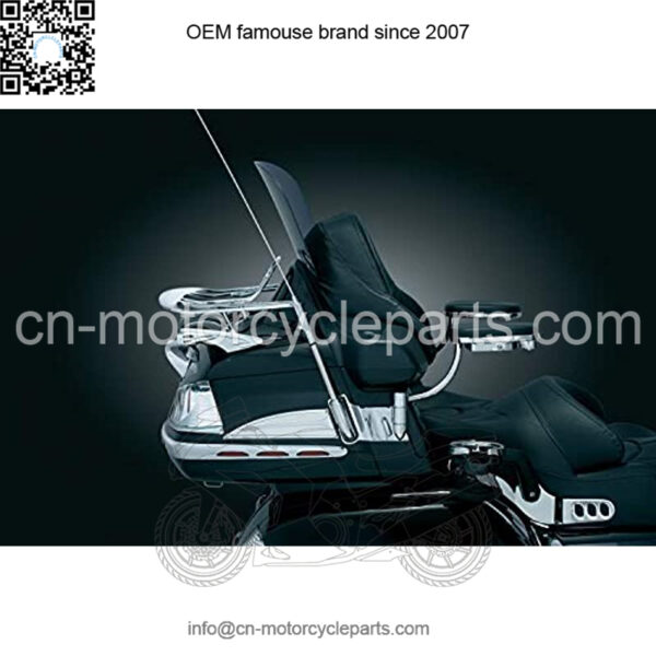8991 Motorcycle Accessory: Swing-Out Padded Passenger Armrests with Drink/Cup Holder for 2001-17 Honda Gold Wing GL1800 Motorcycles, Chrome - Image 3