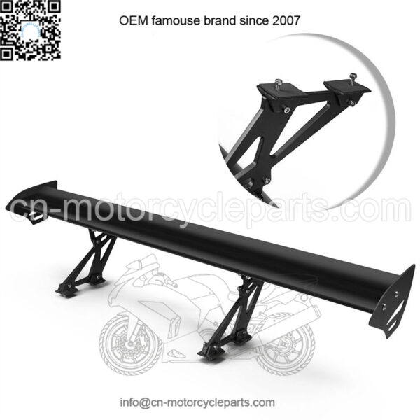 Car sedan modified GT perforated single-layer aluminum alloy rear wing sedan car fixed wind spoiler