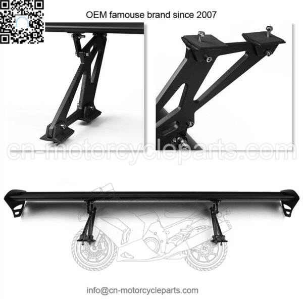 Car sedan modified GT perforated single-layer aluminum alloy rear wing sedan car fixed wind spoiler - Image 3
