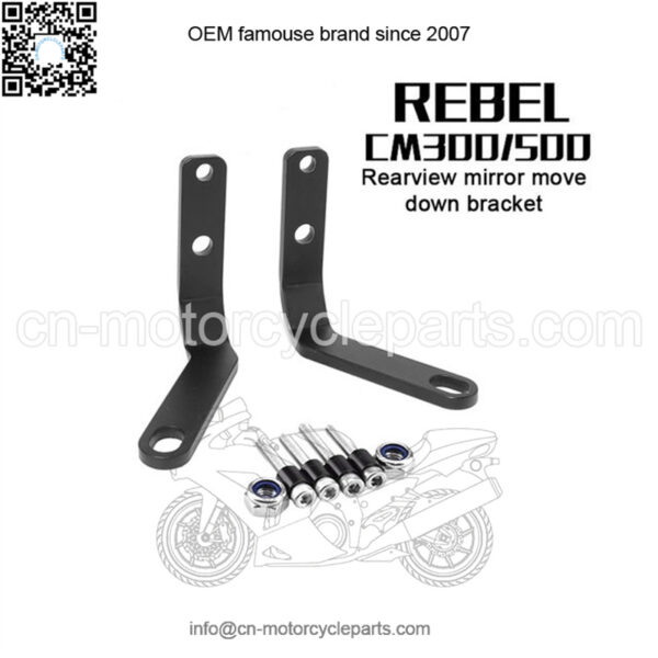 Suitable for Honda REBEL500 rearview mirror move down CM300/500 rebel modified mirror down bracket