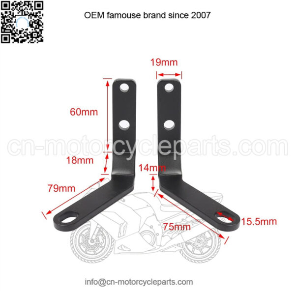Suitable for Honda REBEL500 rearview mirror move down CM300/500 rebel modified mirror down bracket - Image 2