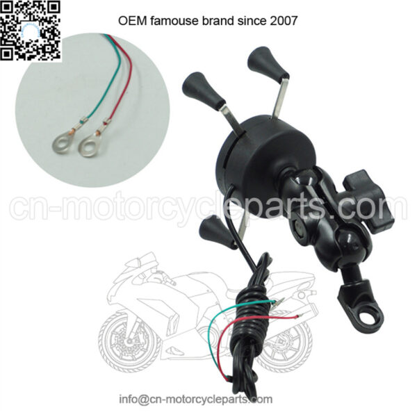 Motorcycle electric vehicle off-road vehicle handlebar faucet mobile phone holder wireless charging cross-border best-selling factory direct supply for general use - Image 5