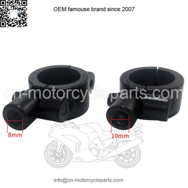 Motorcycle mirror seat modification accessories leading handlebar bracket M8 M10 mirror seat rearview mirror seat mirror seat mirror code - Image 2