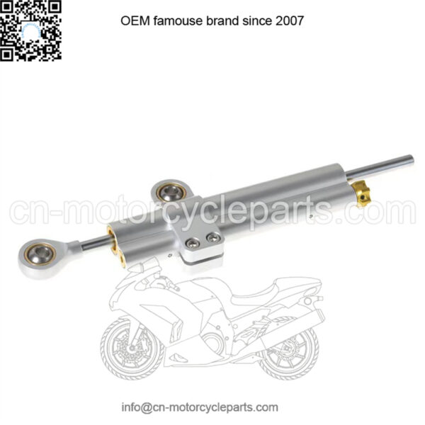 Motorcycle damper handlebar direction stabilizer motorcycle steering damper motorcycle double barrel modified titanium ruler - Image 2