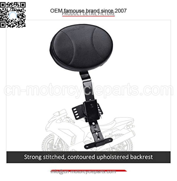 Motorcycle Adjustable Driver Backrest Plug-In Rider Backrest Fit For Harley Davidson Touring Electra Glide Road Glide Street Glide Road King (Harley Davidson) - Image 4