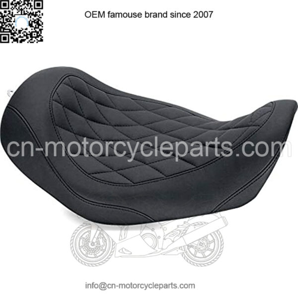 Motorcycle Seats 76704 Wide Tripper Solo Seat for Harley-Davidson Dyna 2006-'17, Diamond, Black