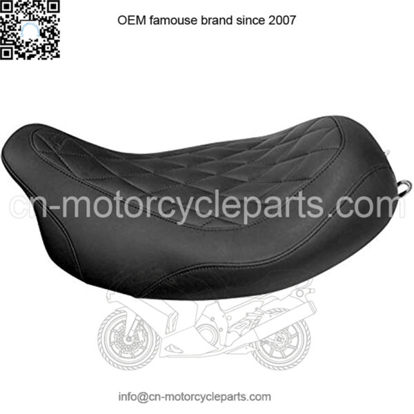 Motorcycle Seats 76704 Wide Tripper Solo Seat for Harley-Davidson Dyna 2006-'17, Diamond, Black - Image 2
