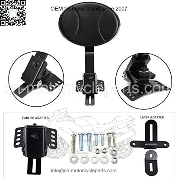 Motorcycle Adjustable Driver Rider Backrest Pad Replacement for 1997-2021 Harley Davidson Touring Models Road King/Street Glide/Road Glide/Electra Glide - Image 2