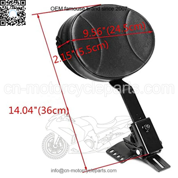 Motorcycle Adjustable Driver Rider Backrest Pad Replacement for 1997-2021 Harley Davidson Touring Models Road King/Street Glide/Road Glide/Electra Glide - Image 4