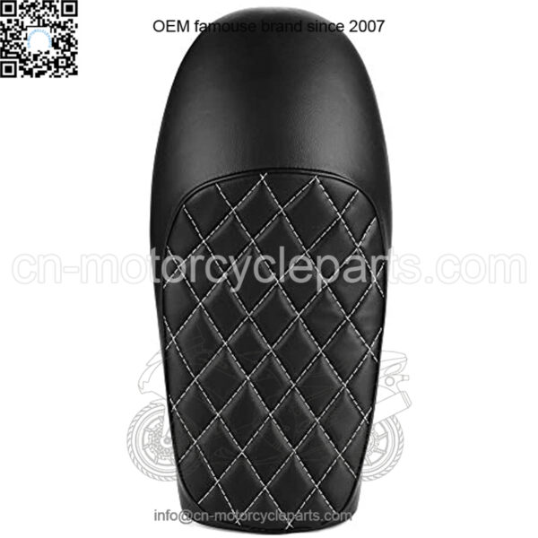 Motorcycle Seat   Motorcycle PU Leather Vintage Cafe Racer Seat Hump Saddle Cushion (black ) - Image 5