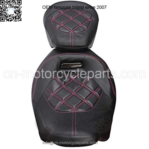 Motorcycle Seat Driver & Passenger Seat with Driver Backrest Pad for Harley Touring CVO Street Glide Road King Special Classic 2009-2020 2019 2015 2016 - Image 4