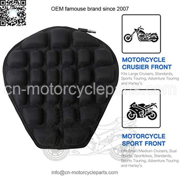 Motorcycle Seat Cushion, Air Fillable Seat Pad, Pressure Relief Motorcycle Cushion for Sport | Cruiser | Touring - Image 3
