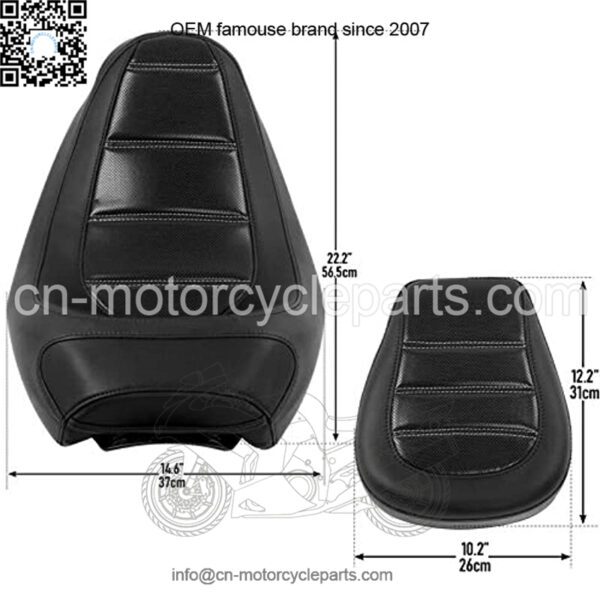 Low-Profile Seat Rider and Passenger Seat Seat Fit For Harley Touring Road King Road Glide Street Glide Electra Glide Ultra Classic 2009-2020 - Image 5