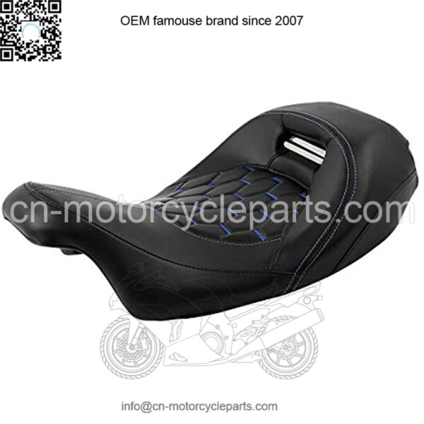 Low-Profile Solo Touring Seat Driver Rider Pillion Leather Seat Fit For Harley Road King Road Glide Street Glide Electra Glide Ultra Classic 2009-2020