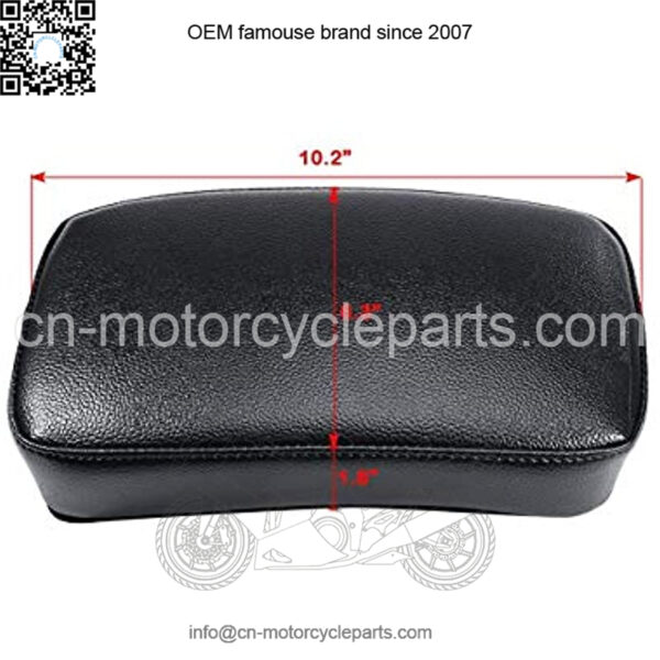 Motorcycle Seat Rectangular Passenger Pad Seat 6 Suction Cup for Motorcycle Cruiser Chopper Custom - Image 2