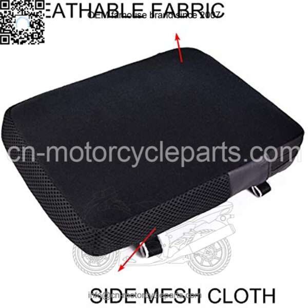 Motor-mh Motorcycle Cruiser Seat Air Cushion Pad for Comfortable Traveling Pressure Relief Durable Fabric Fits Most Seats of Sport Touring Saddles 11.5"x 9" - Image 2