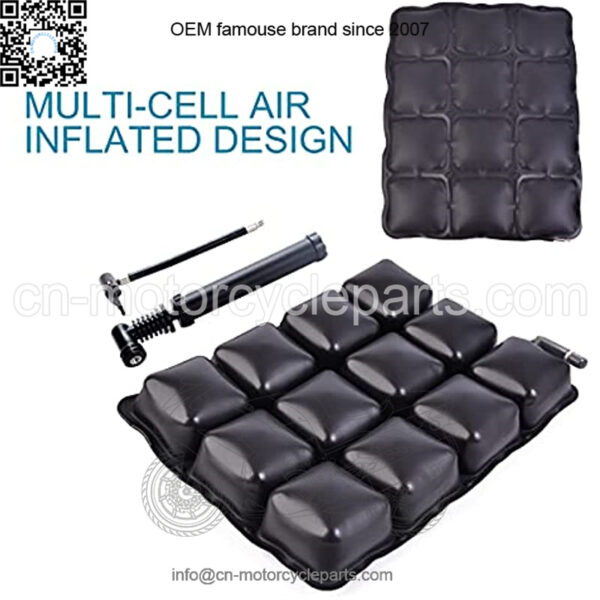 Motor-mh Motorcycle Cruiser Seat Air Cushion Pad for Comfortable Traveling Pressure Relief Durable Fabric Fits Most Seats of Sport Touring Saddles 11.5"x 9" - Image 3
