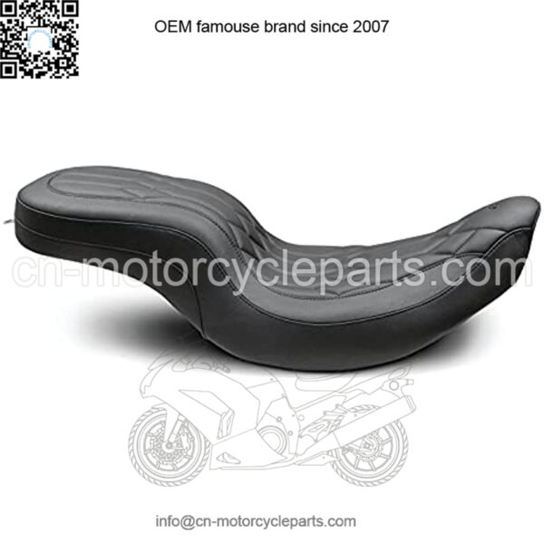 Motorcycle Seats 75397 Wide Tripper One-Piece Seat for Indian Chieftain, Chief Classic, Dark Horse, Roadmaster, Springfield & Vintage 2014-'21, Diamond, Black