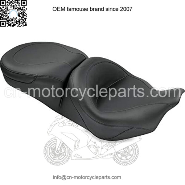 Motorcycle Seats 76033 Standard Touring One-Piece Seat for Harley-Davidson Electra Glide Standard, Road Glide, Road King & Street Glide 2008-'21, Original, Black