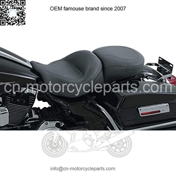 Motorcycle Seats 76033 Standard Touring One-Piece Seat for Harley-Davidson Electra Glide Standard, Road Glide, Road King & Street Glide 2008-'21, Original, Black - Image 2