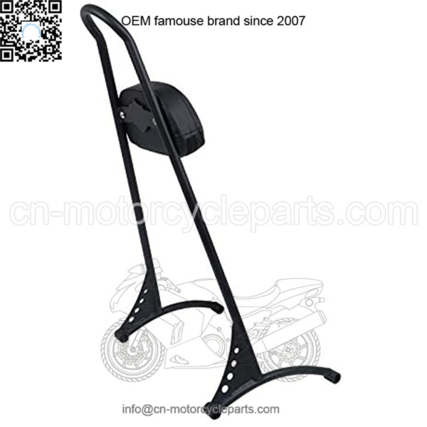 Black 20" Tall Passenger backrest Sissy Bar with Backrest Pad Compatible With 2004-2017 Sportster XL 883 1200 XL Models - Image 5