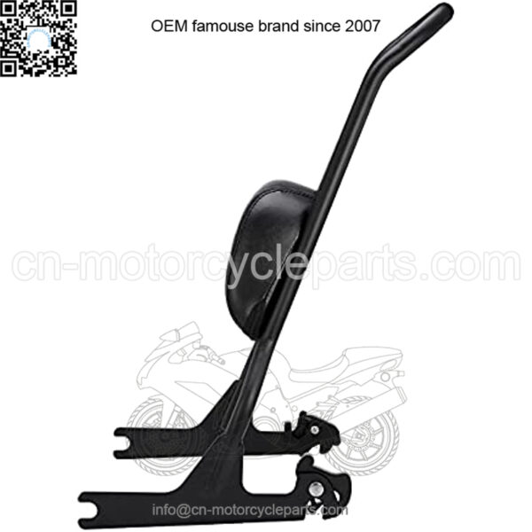 Motorcycle Rear Seat Backrest Passenger Sissy Bar with Detachable Synthetic Leather Pad Universal Fit for 2007-2017 Harley FLSTF FLSTFB Softail Night Train (Black) - Image 4