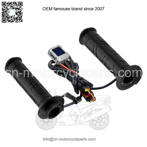Motorcycle ATV Heated Grips Handlebar Hand Pads Heater Warmer Adjustable Temp (For: CF-Moto)