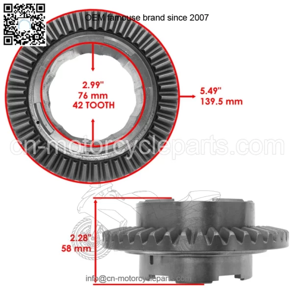 Front Differential Gear and Pinion Sportsman X2 550 2010-2014 / XP 850 2010-2014 - Image 2