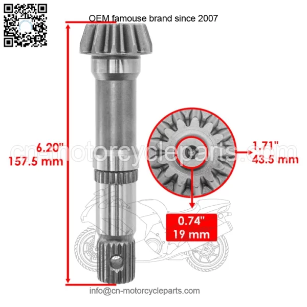 Front Differential Gear and Pinion Sportsman X2 550 2010-2014 / XP 850 2010-2014 - Image 3