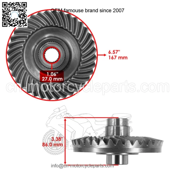 Rear Differential Gear & Pinion For Can Am Outlander Max 650 6x6 2022 - Image 2
