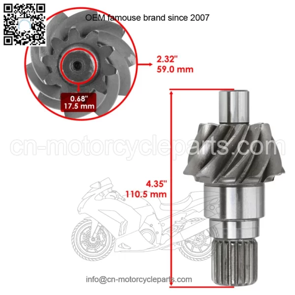 Rear Differential Gear & Pinion For Can Am Outlander Max 650 6x6 2022 - Image 3