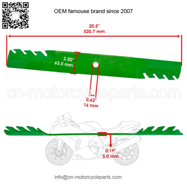 60" Deck Gator Blades for Ariens Zoom 2560 2660 / Max-Zoom 60 Apex60 / 03253900 - Image 2