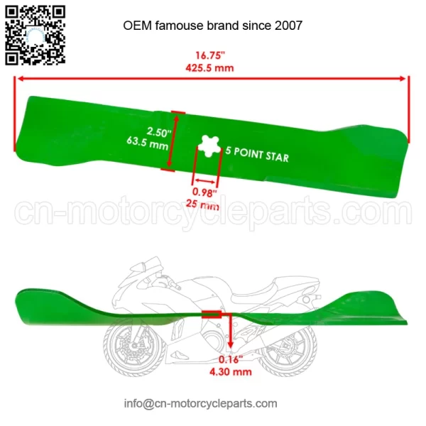 588811002 48" Deck High Lift Bagging Blade For RedMax RZT 48 / YT 2348 2448 F - Image 2