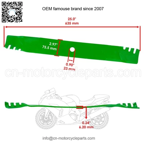 61" 72" Deck Blade for John Deere 2305 2320 2520 3120 3203 3320 3520 3720 4720 - Image 2