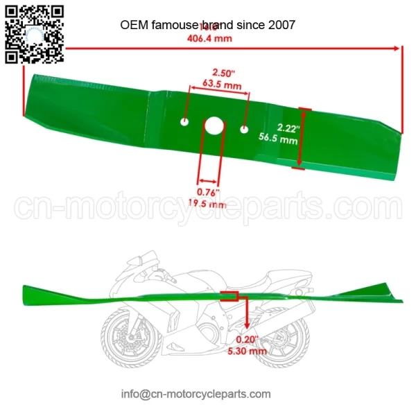 759-3939 742-3036 44" Deck Blade For White Outdoor ZT-1850 High Lift - Image 2
